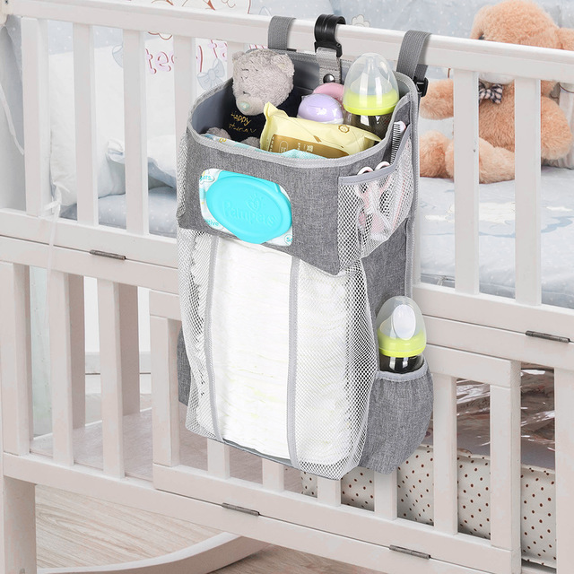 Hängender Babybett Organizer für Windeln & Zubehör