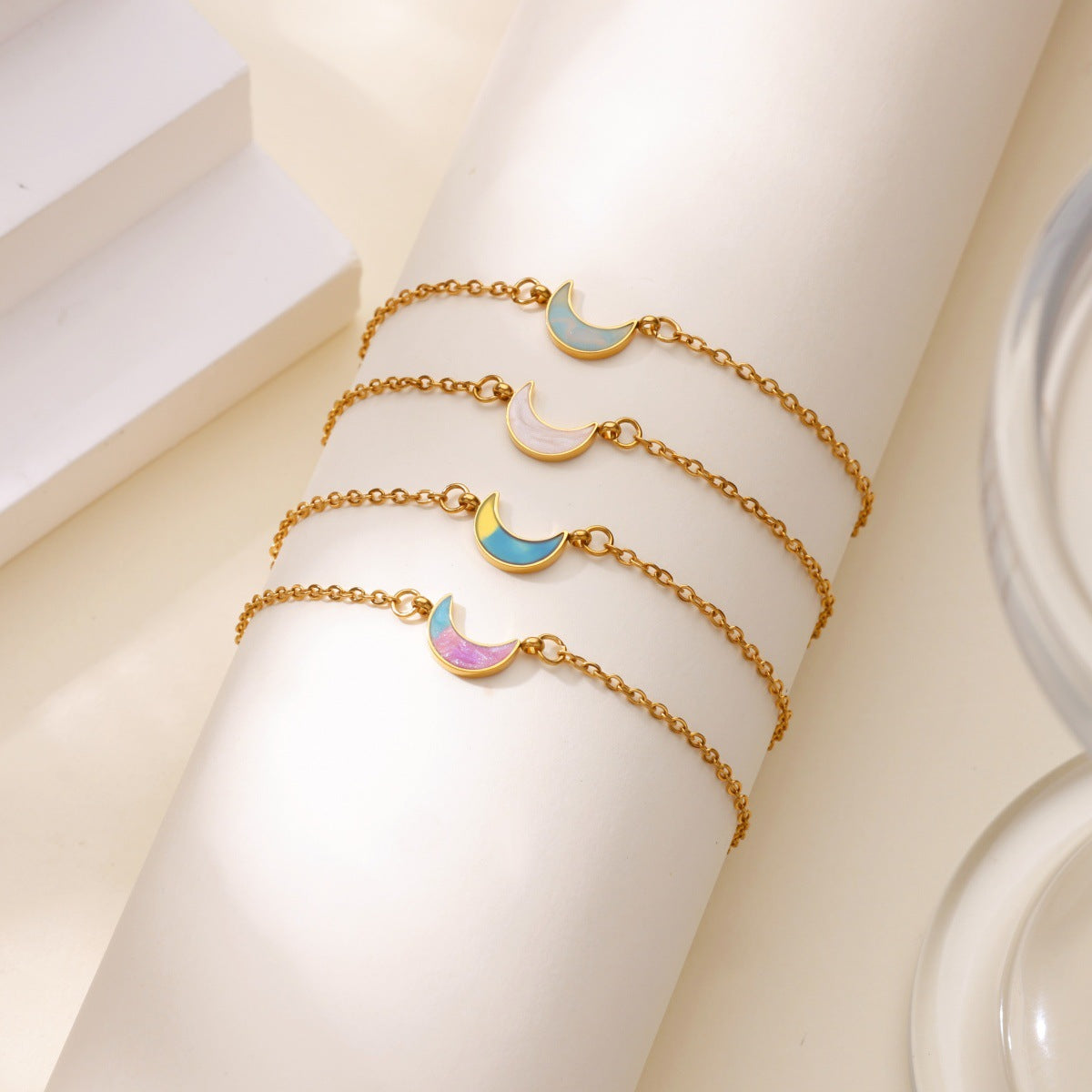 Mond Armband in Goldoptik