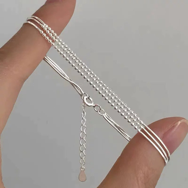 Zartes Mehrreihiges Armband in Silberoptik