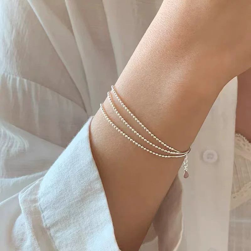 Zartes Mehrreihiges Armband in Silberoptik