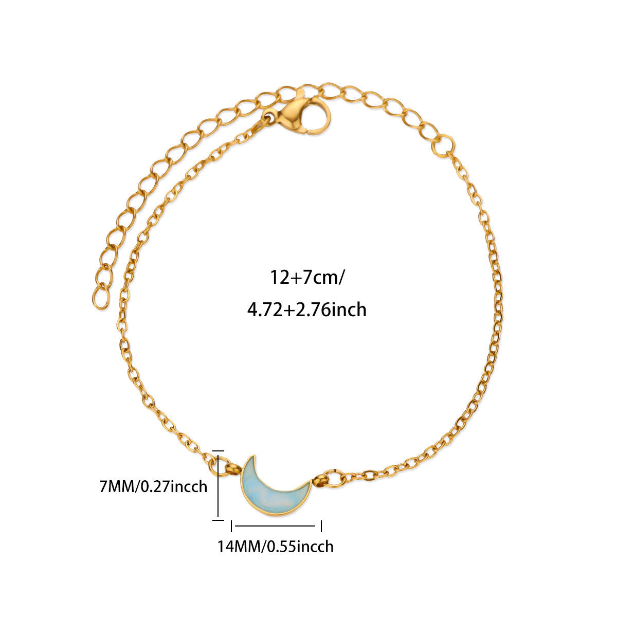 Mond Armband in Goldoptik